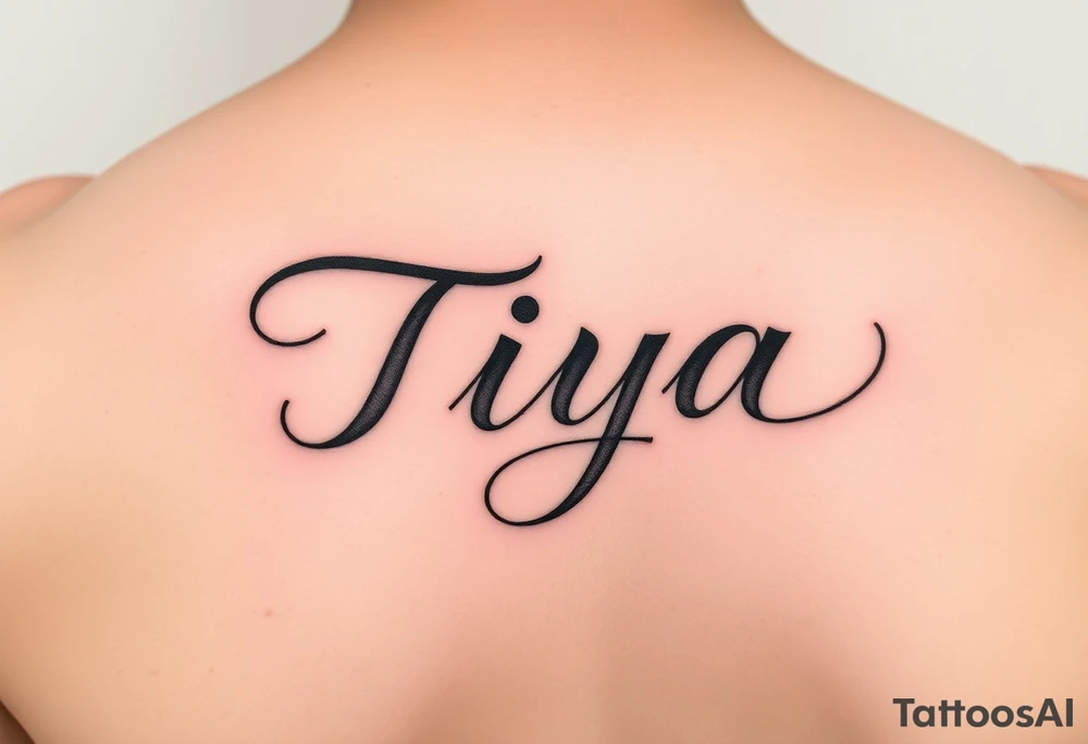 “Tiya” in writing tattoo idea