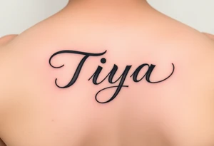 “Tiya” in writing tattoo idea