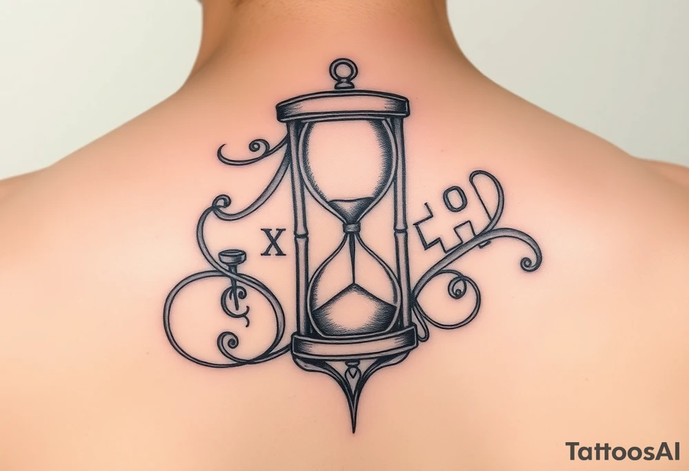 mother/son: music, hourglass, pocket watch, puzzle pieces, strength, forgiveness, love, infinity tattoo idea