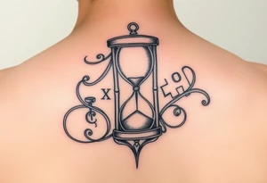 mother/son: music, hourglass, pocket watch, puzzle pieces, strength, forgiveness, love, infinity tattoo idea