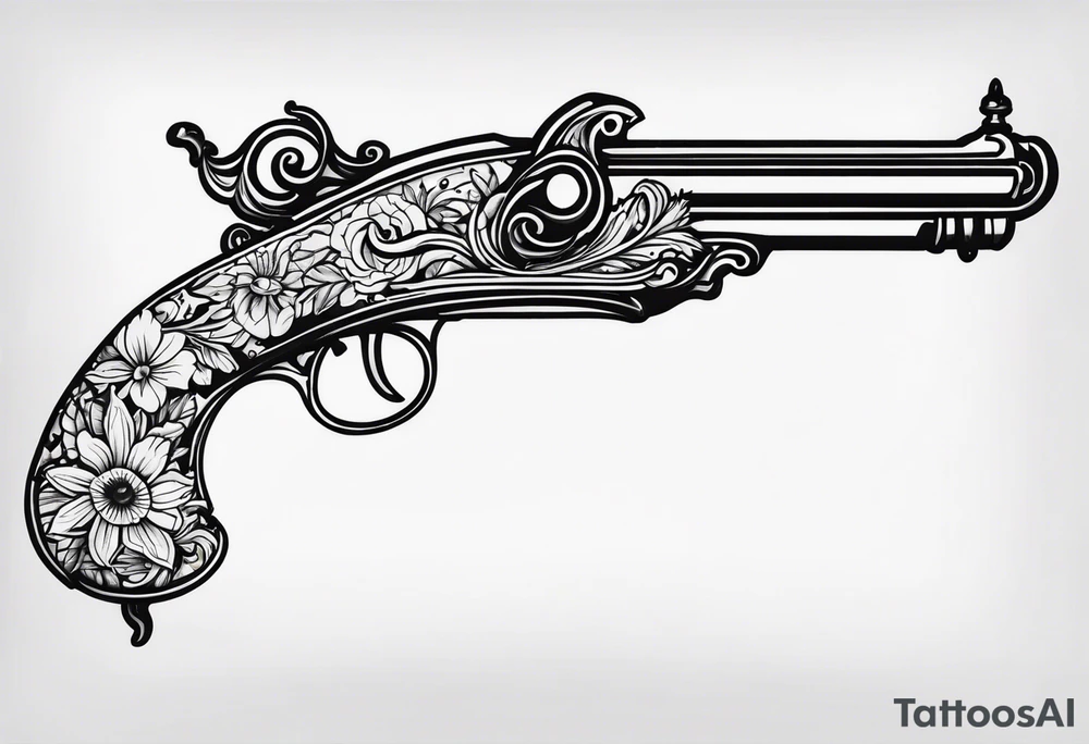 Flintlock pistol tattoo idea