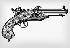 Flintlock pistol tattoo idea