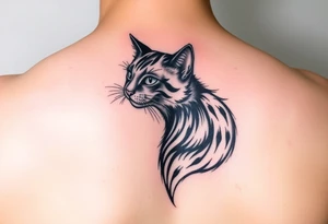 black cat tattoo idea