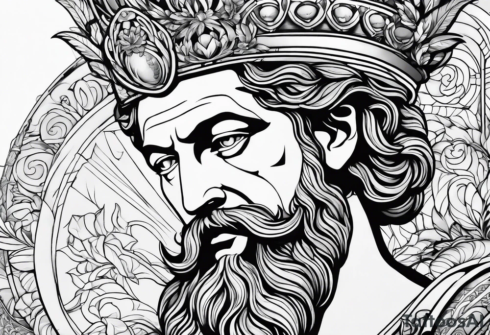 Peach and Marcus Aurelius tattoo idea