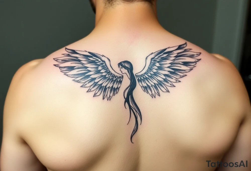 Archangel ariel tattoo stencil tattoo idea