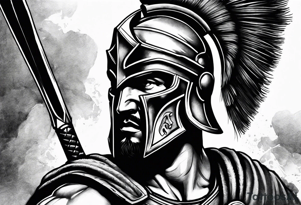 Spartan warrior tattoo idea