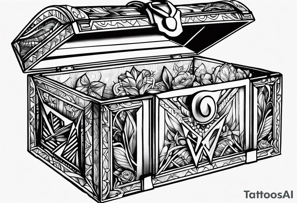 music jewelry box tattoo idea