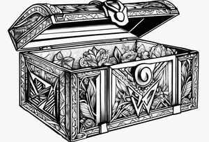music jewelry box tattoo idea