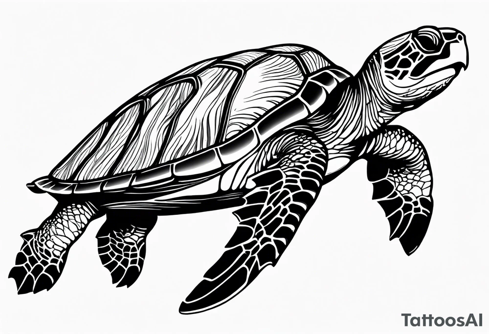 Sea turtle tattoo idea