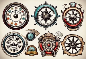 Speedometer and steering wheel tattoo idea