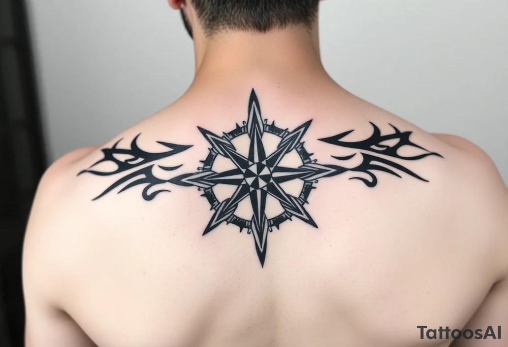 Compass rose tattoo idea