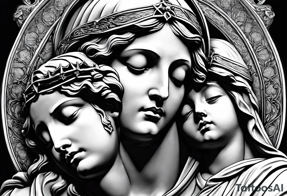 Pieta statue. tattoo idea