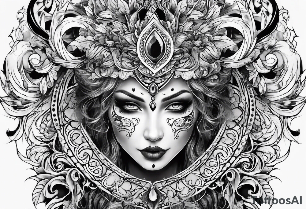 ghost face tattoo idea