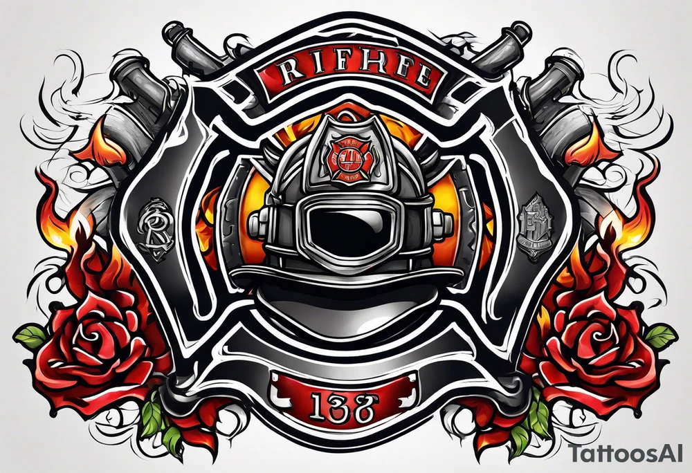 firefighter logo tattoo idea