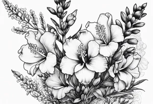 Snapdragon flowers tattoo idea