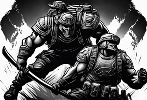 Rucking, brotherhood, shadows, fitness, GrowRuck tattoo idea