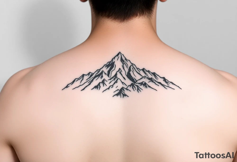 mountain range tattoo idea