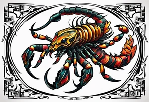 japanese animation scorpion mustang tattoo idea