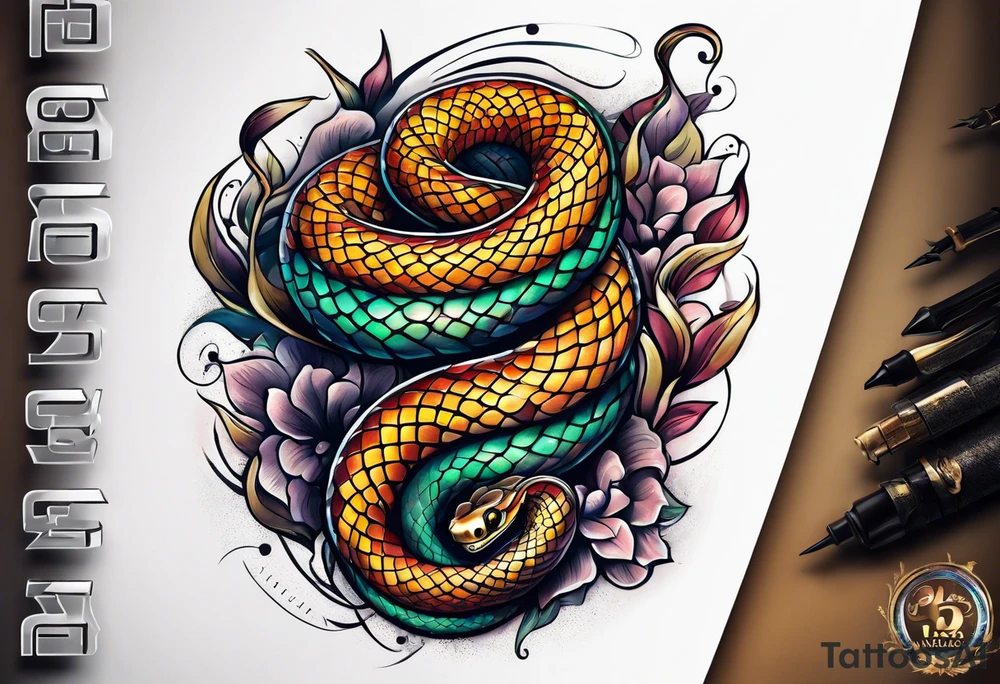 Binding snake tattoo idea