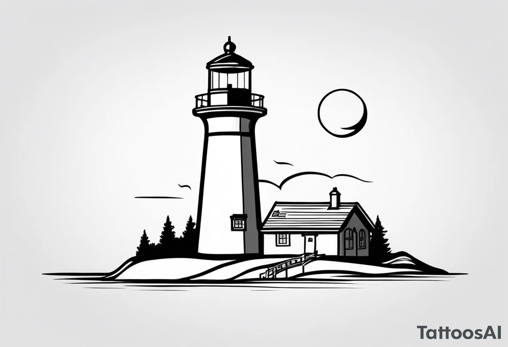Lighthouse that says "DAD" tattoo idea
