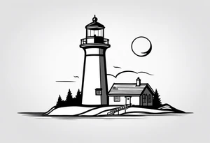 Lighthouse that says "DAD" tattoo idea