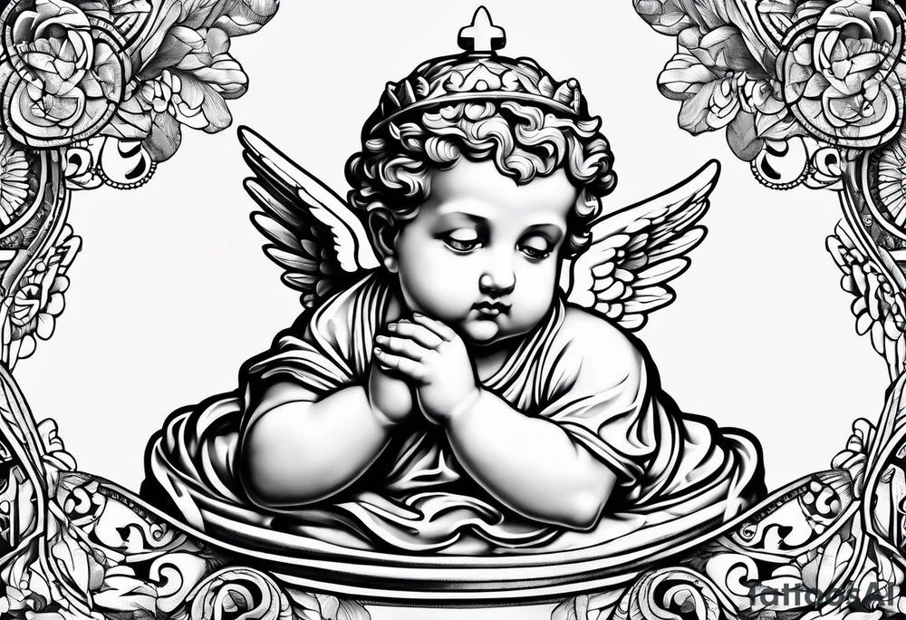 putti praying tattoo idea