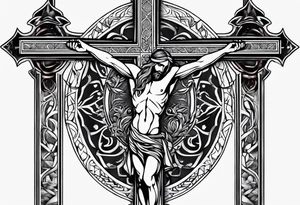 crucifix tattoo idea