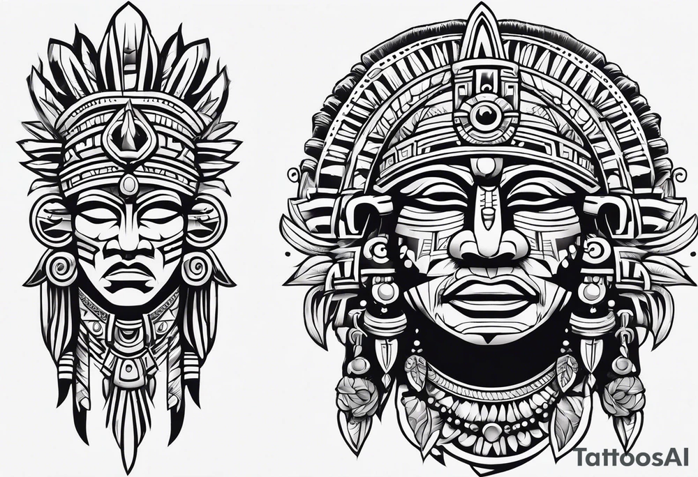 Simple Aztec tribal for left shoulder tattoo idea
