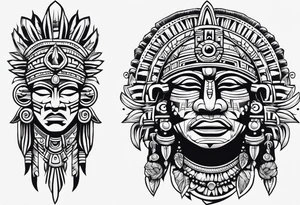 Simple Aztec tribal for left shoulder tattoo idea