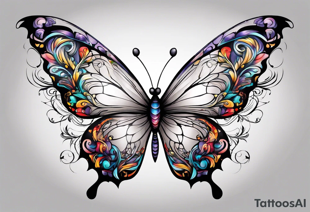 Magic butterfly tattoo idea
