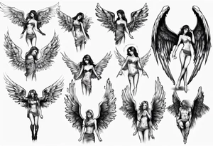 fallen angel tattoo idea