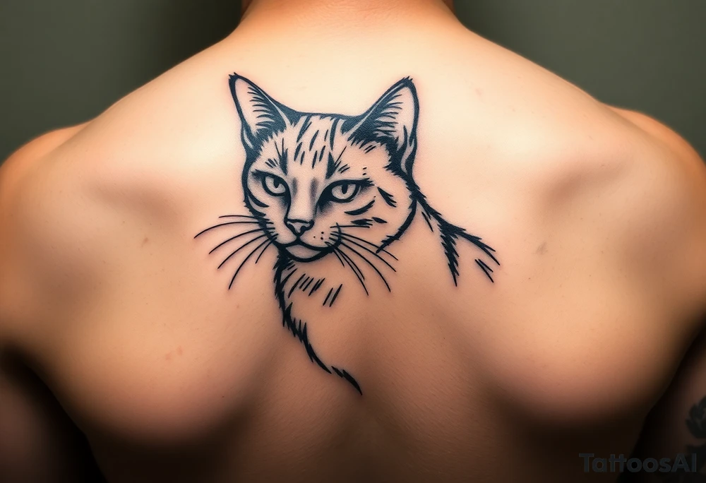 black cat tattoo idea