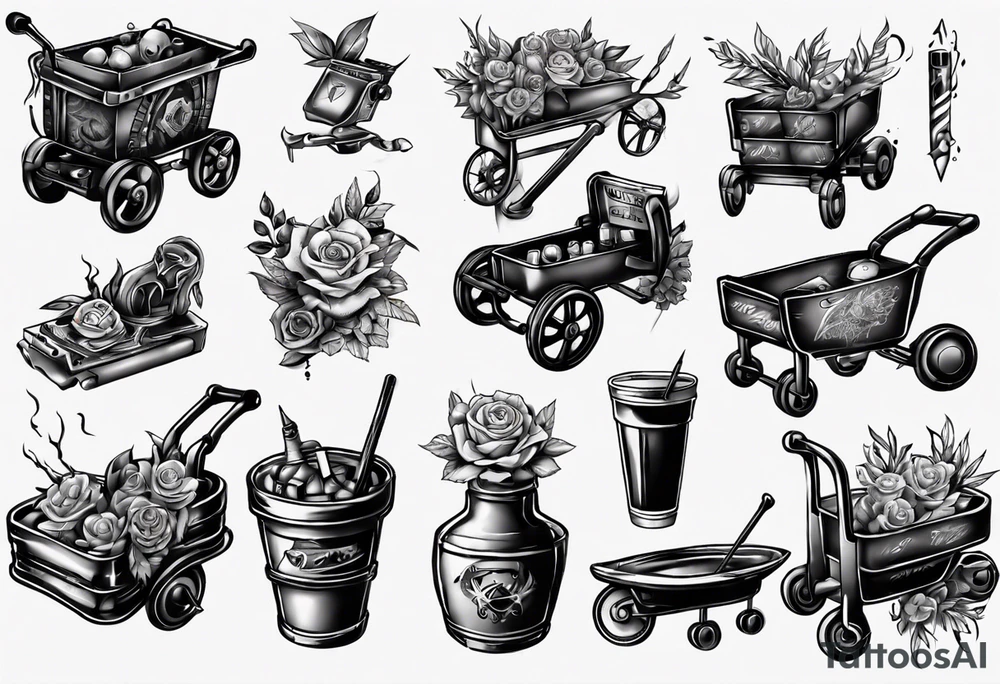 blck cart tattoo idea