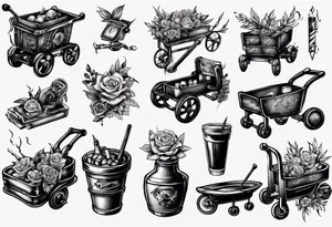 blck cart tattoo idea