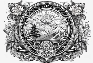 The name Drew with travel tattoo idea
