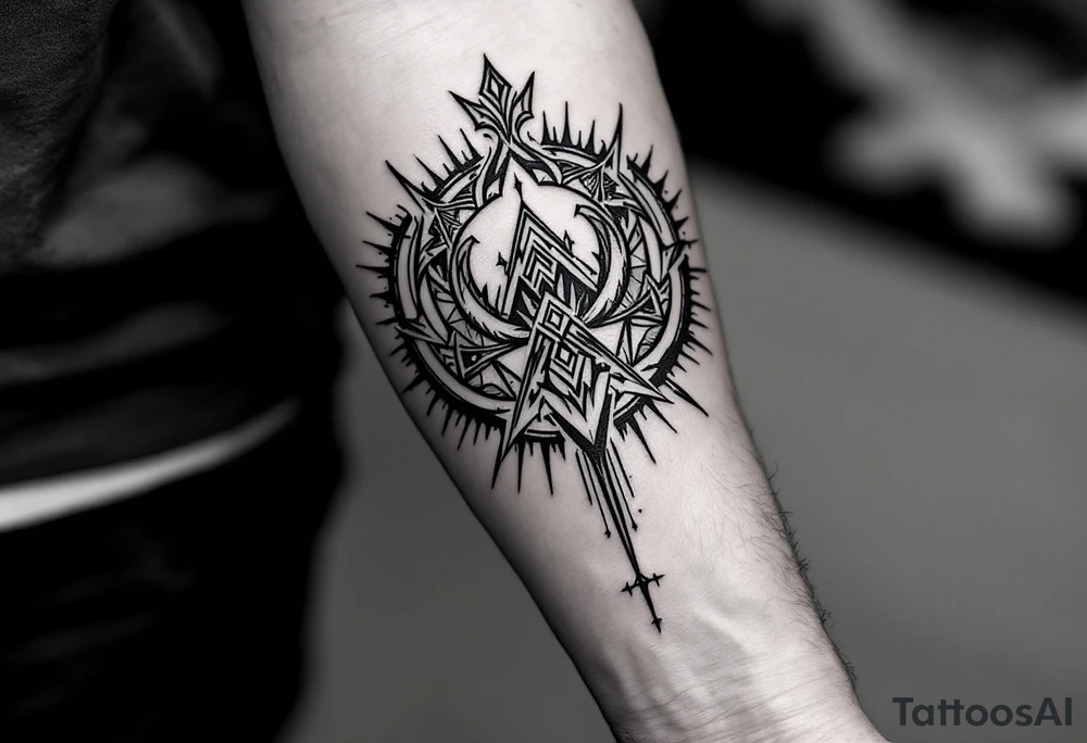 corbeau tribal tattoo idea