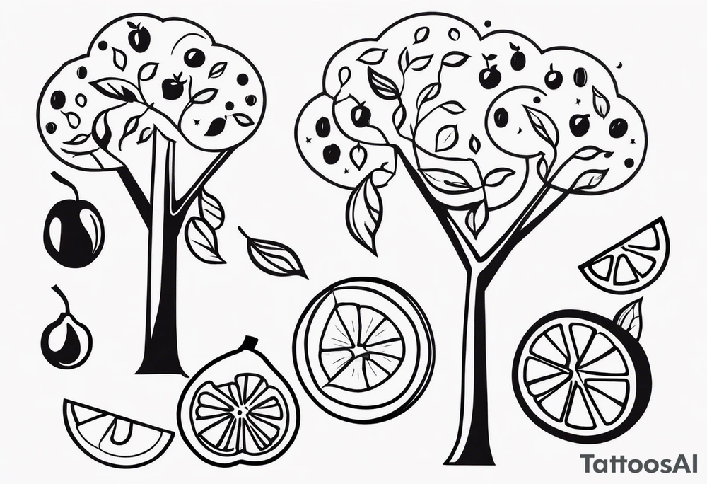 trees with FRUIT tattoo idea