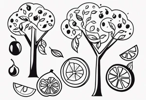 trees with FRUIT tattoo idea