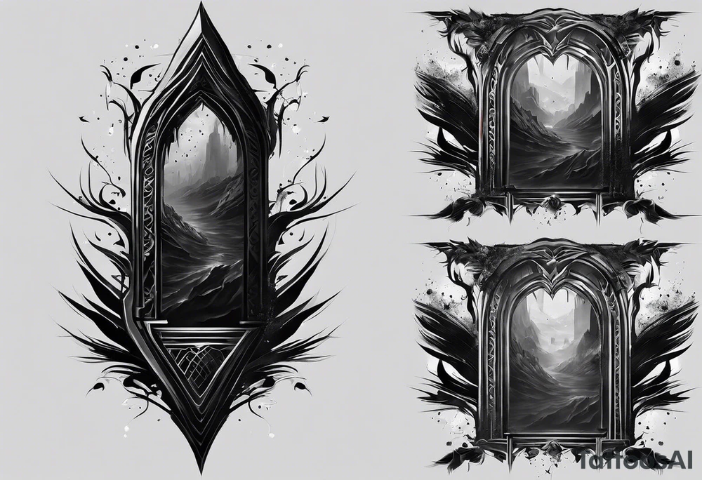 Certainly! Here’s a description for your back tattoo:

---

**Tattoo Description:**

Design: Black work, paint strokes.
Location: Back.
Concept: Dante's Inferno, representing the layers of hell.

**Design Details:**

1. **Vertical Lines:**
   - Two bold, vertical lines run parallel up the spine, symbolizing the journey through the depths of Dante's Inferno.

2. **Horizontal Lines:**
   - Nine horizontal lines intersect the vertical lines, each representing one of the nine circles of hell.
   - The lines descend down the back, each becoming progressively shorter and narrower to signify the decreasing levels of hell's circles.
   - The paint stroke style gives the lines a dynamic, brush-painted appearance, enhancing the dramatic and artistic effect.

3. **Overall Style:**
   - The black work technique ensures a striking contrast, with deep black ink emphasizing the severity and depth of the concept.
   - The paint stroke style adds an element of fluidity and movement, symbolizing the chaotic and tortured nature of hell as depicted in Dante’s Inferno.

---

This description provides a clear and detailed vision for your tattoo artist to work from, capturing the essence and symbolism of Dante’s Inferno in a powerful and visually striking way. tattoo idea