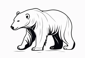 Cuddly Polar Bear tattoo idea