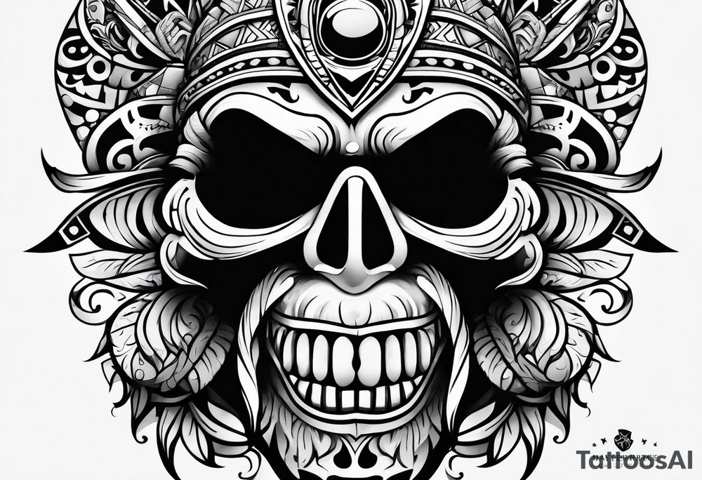 Witch doctor mask tattoo idea