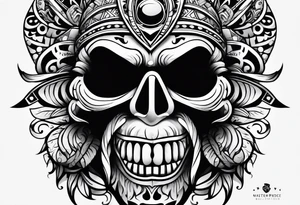 Witch doctor mask tattoo idea