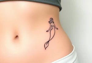Mermaid light grainy tattoo idea