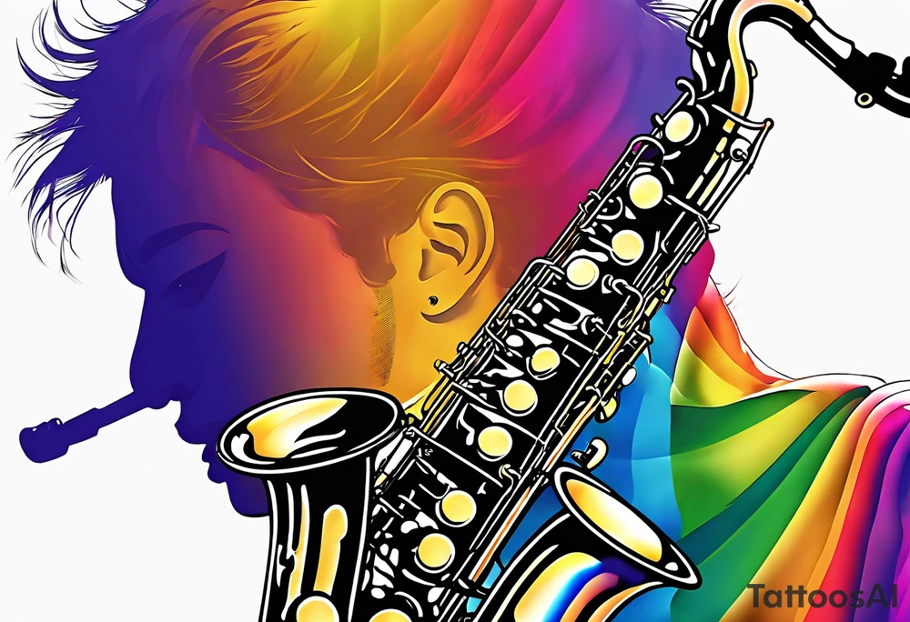 Saxophone, butterfly, rainbow, masterchief tattoo idea