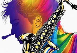 Saxophone, butterfly, rainbow, masterchief tattoo idea