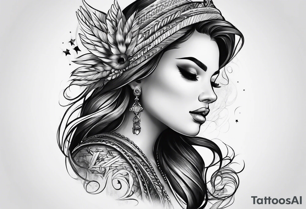 independence, freedom, courage, shoulder tattoo idea