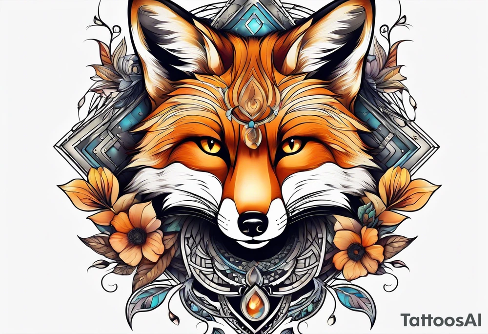 animal fox tattoo idea
