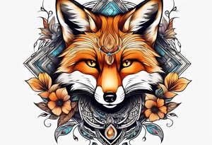 animal fox tattoo idea