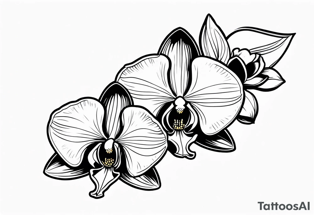 Orquidea, palabre Love tattoo idea