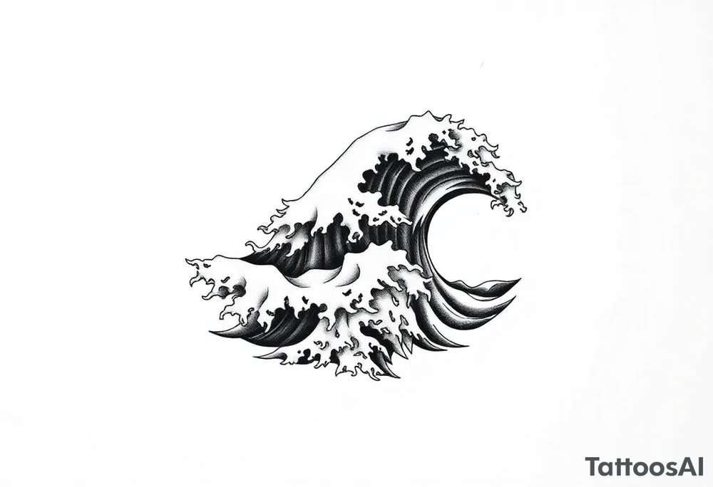 Roaming waves tattoo idea